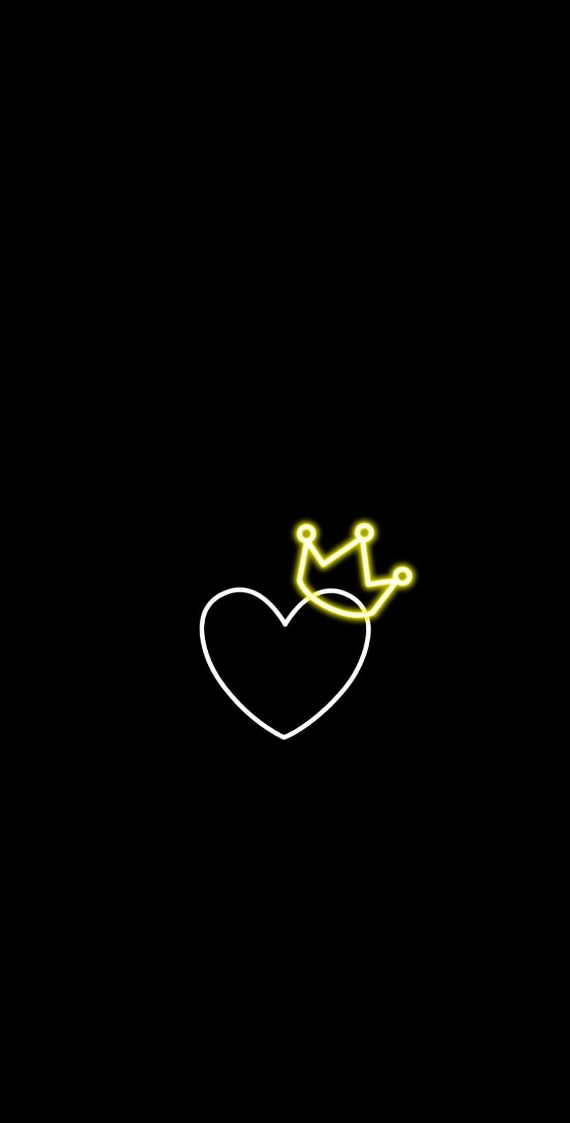 Black Heart With Crown