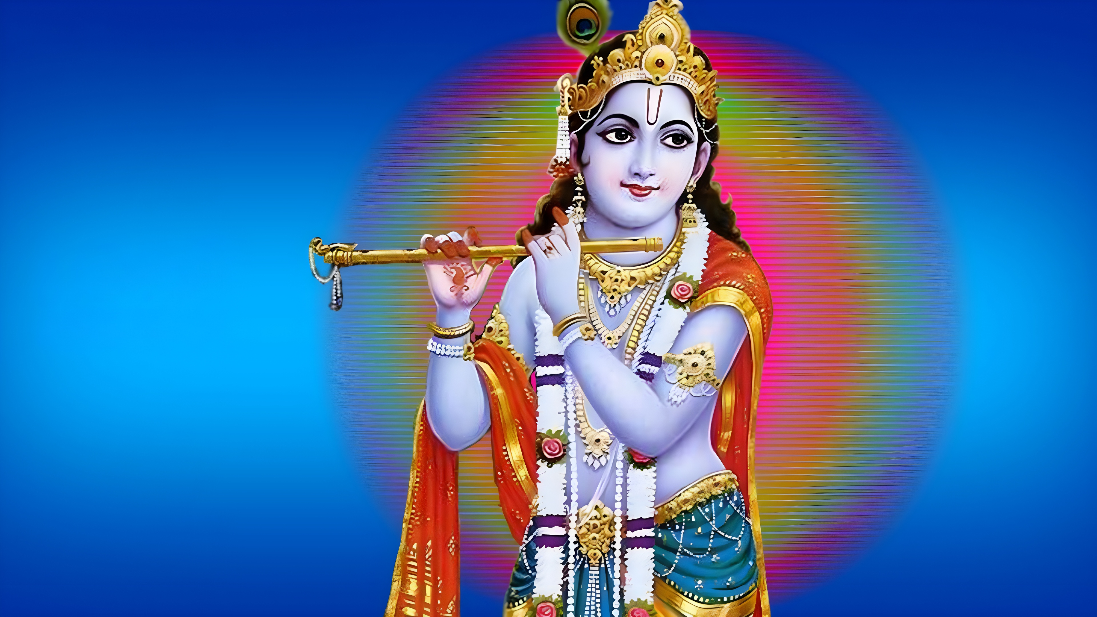 Krishna Ji Ki Photo - Colorful Background