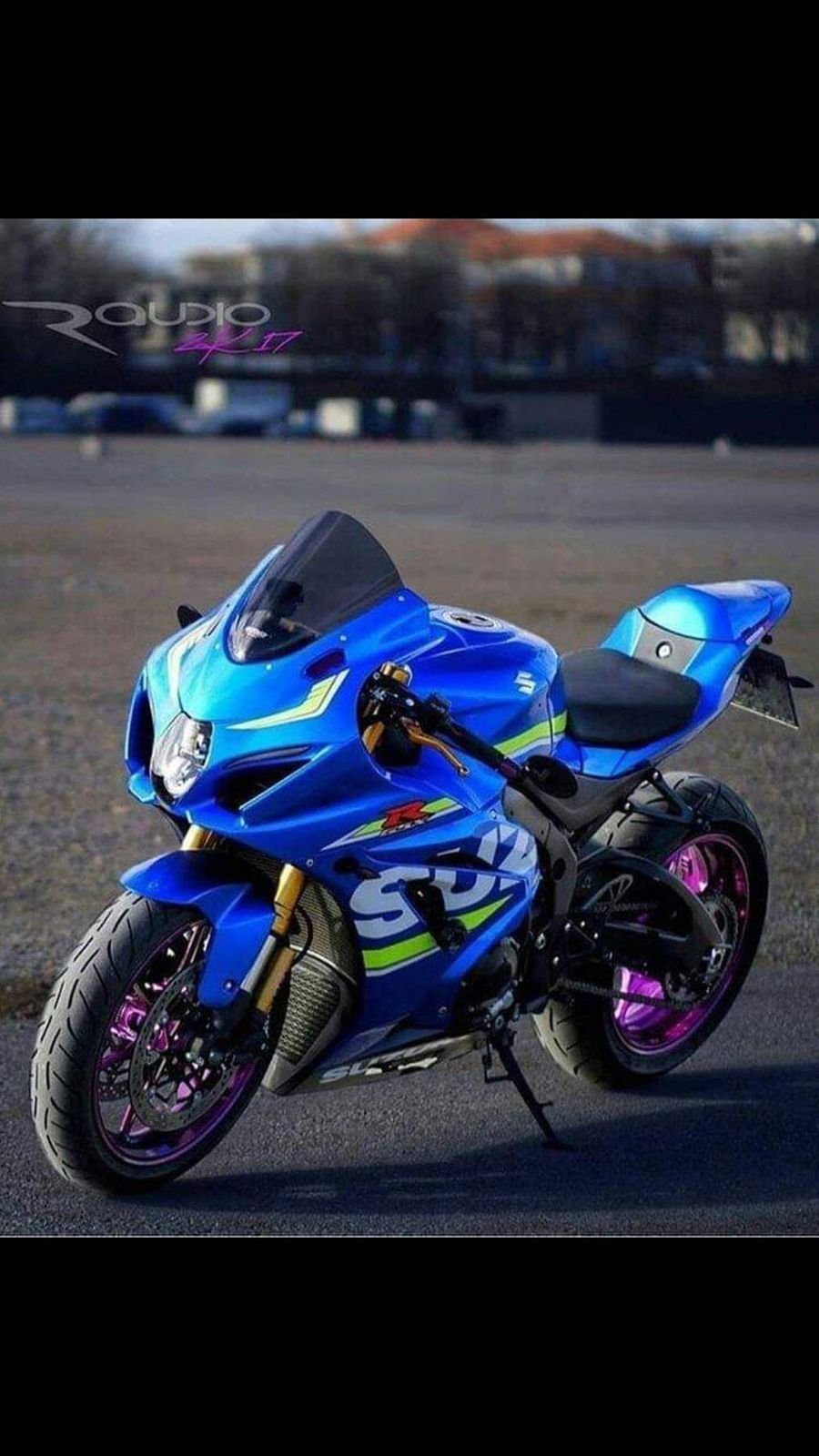 Blue Suzuki GSX