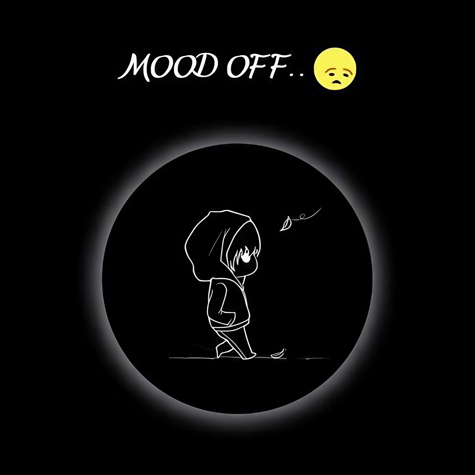 Mood Off Hai - Black Background
