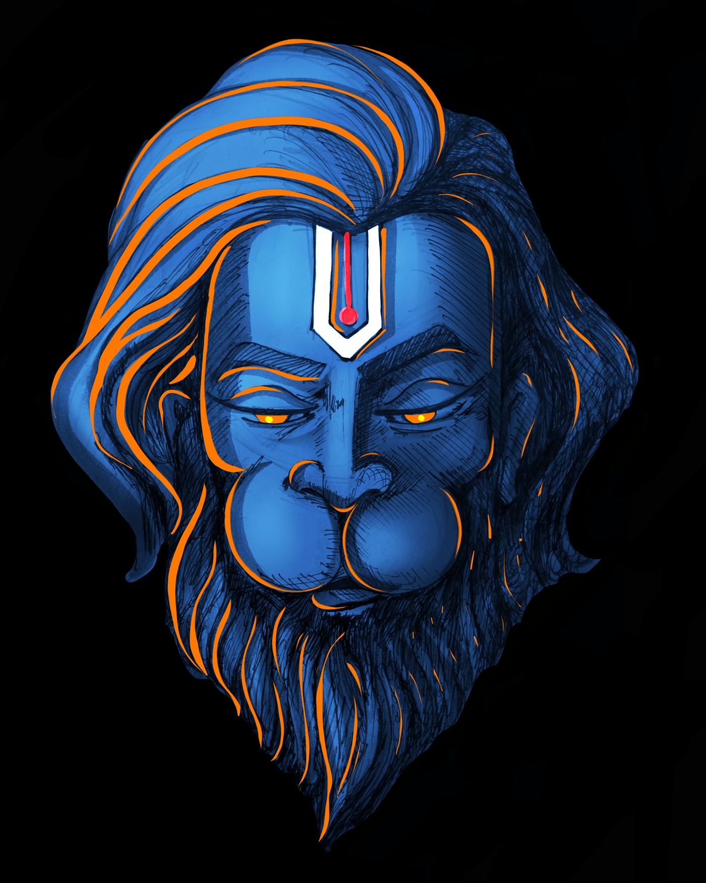 Lord Hanuman Hd - face