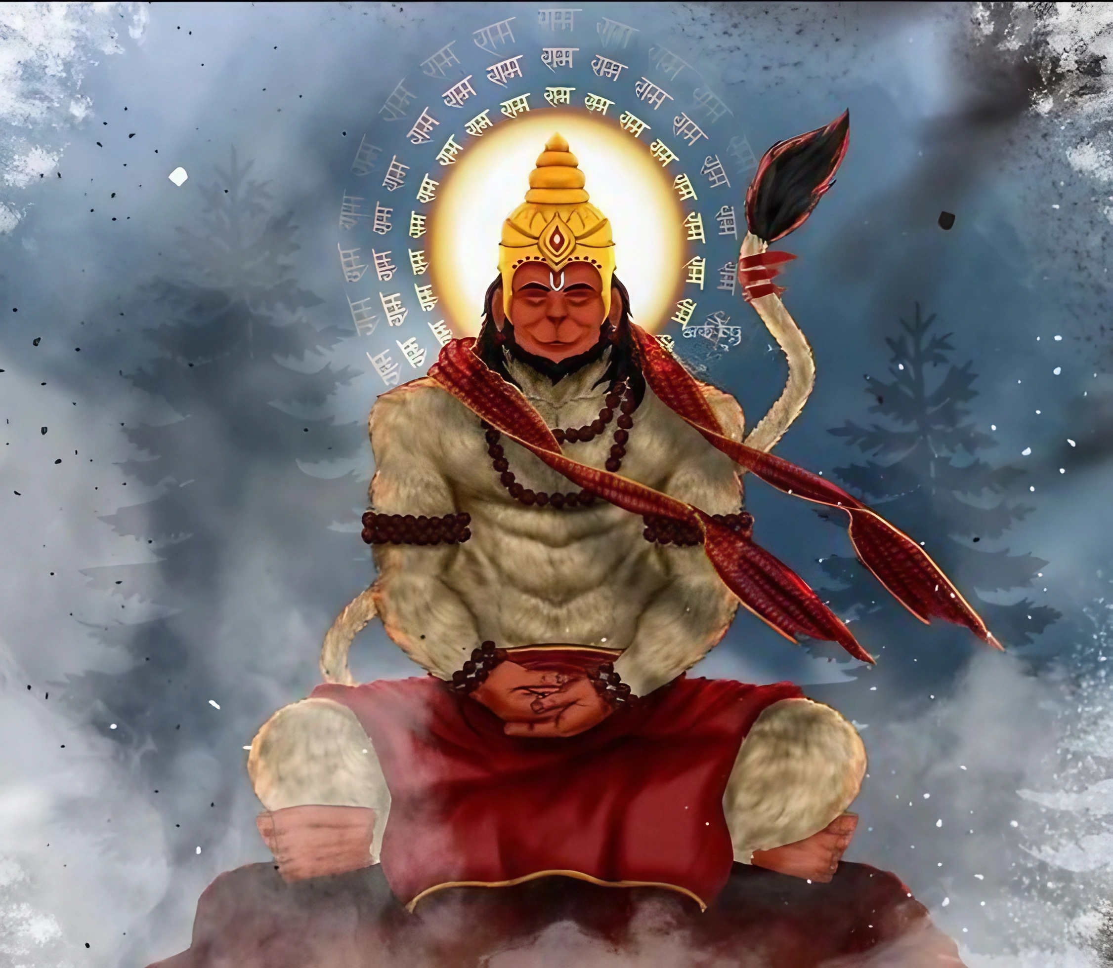 Lord Hanuman Photos - Lord Hanuman Meditation