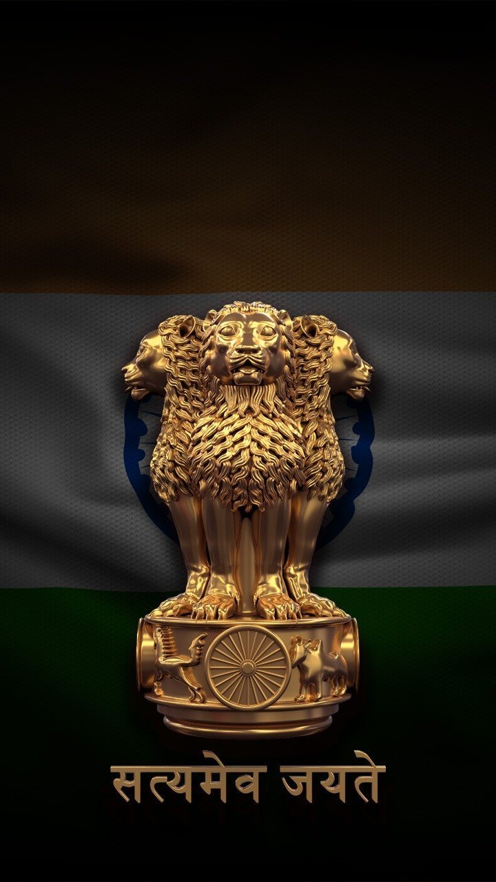 Ashoka Stambh - Indian Flag Background