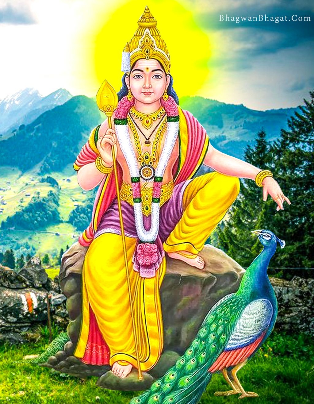 Murugan Vinayagar - Lord Murugan - Painting