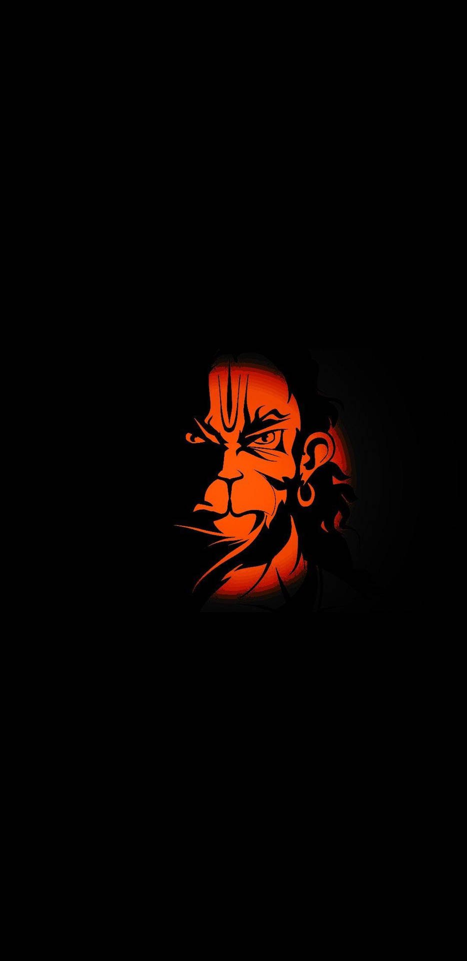 Lord Hanuman Orange Face