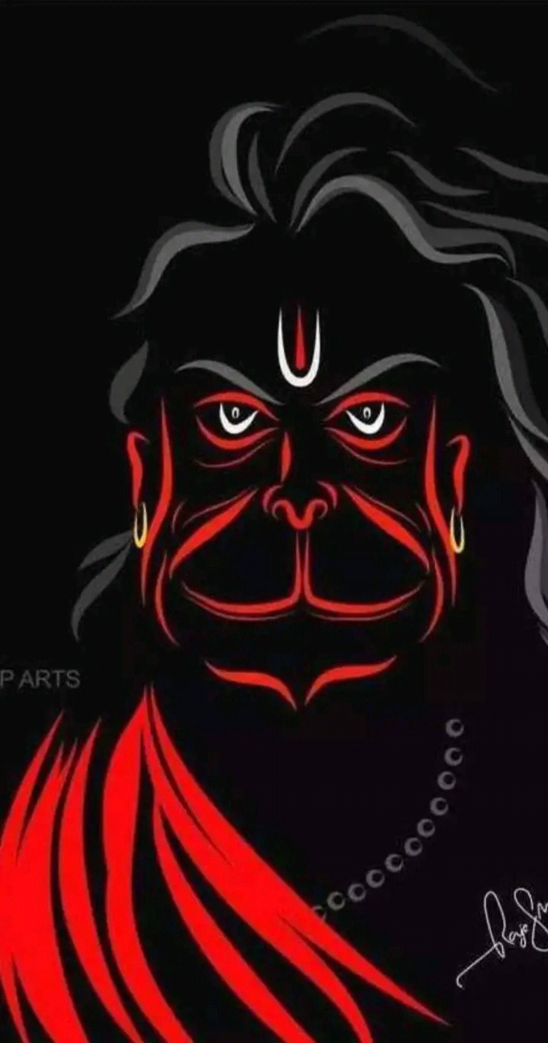 Lord Bajrangbali Face Artwork