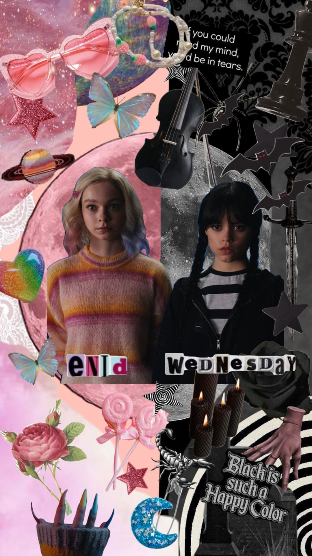 Enid And Wednesday Addams