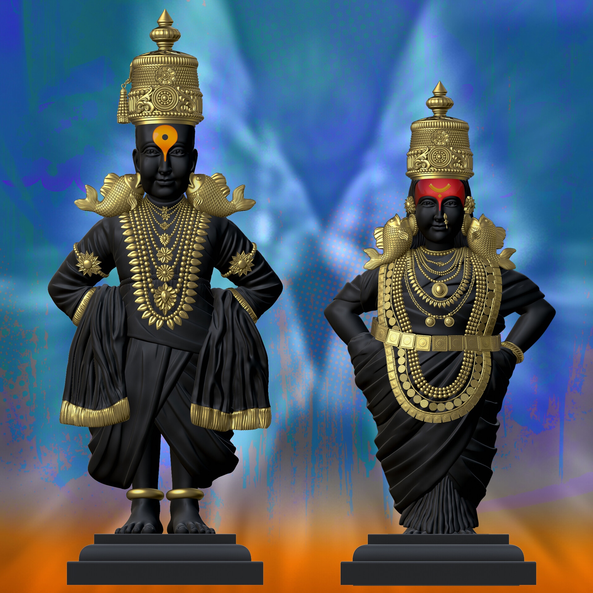 Vitthal - Shri Vitthal Rukmini - Hindu God