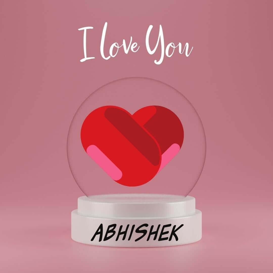 Abhishek Name - red heart abhishek
