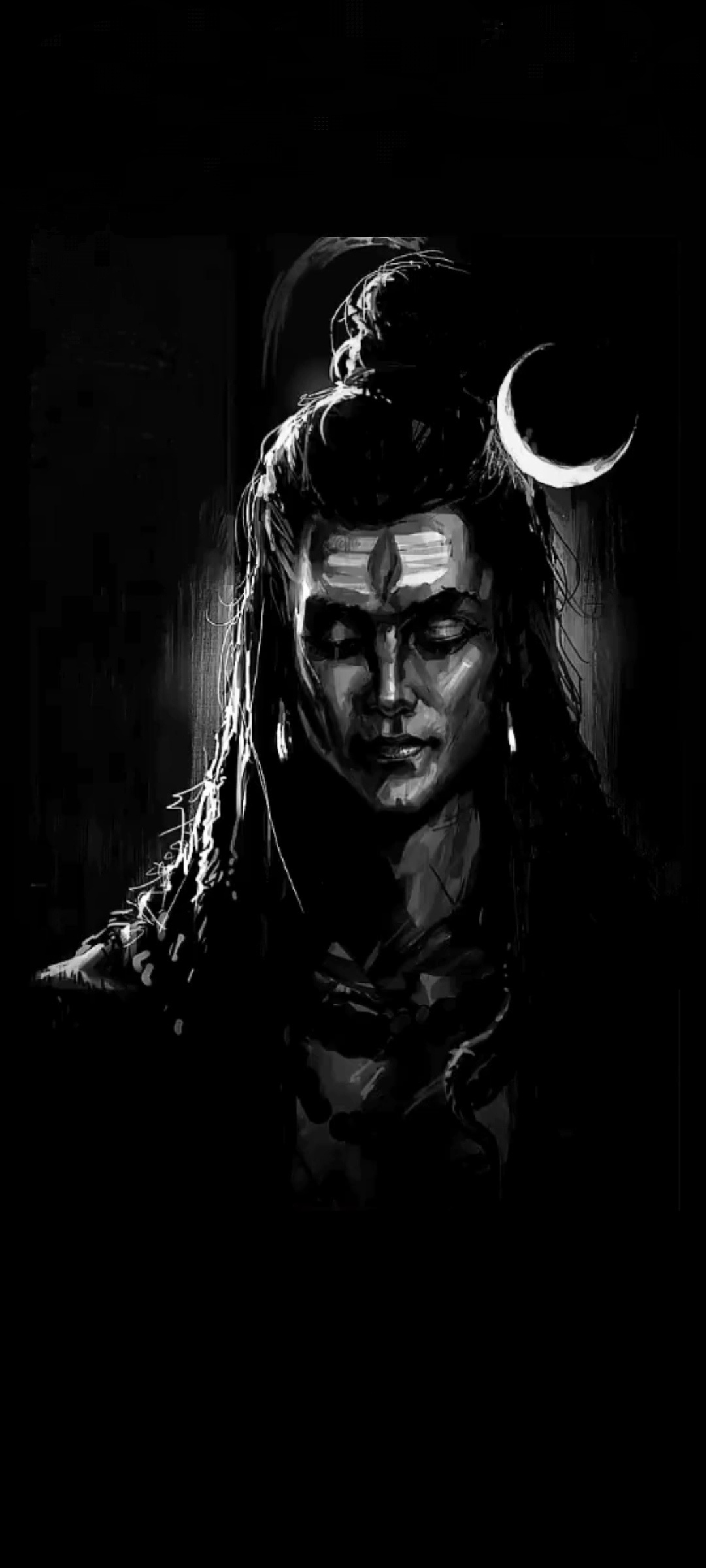 Lord Shiva Hd - Black Painting
