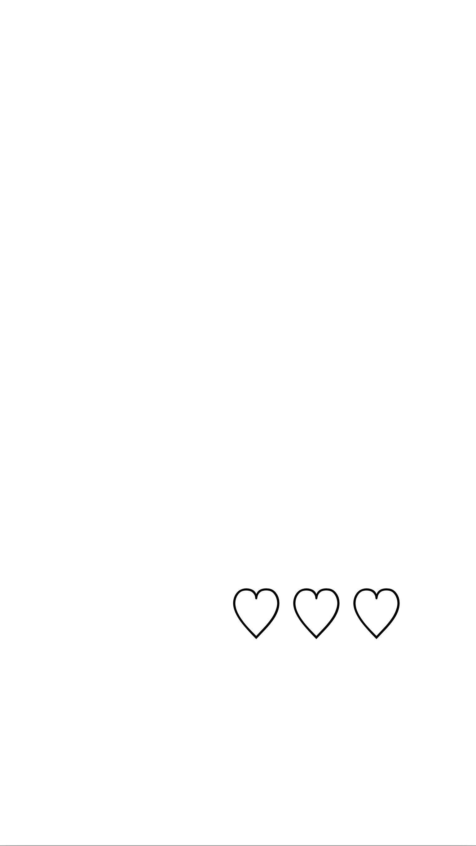 Aesthetic White Hearts