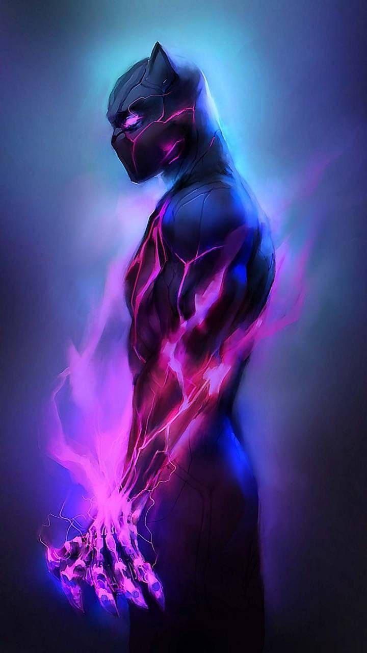 Purple art Black Panther
