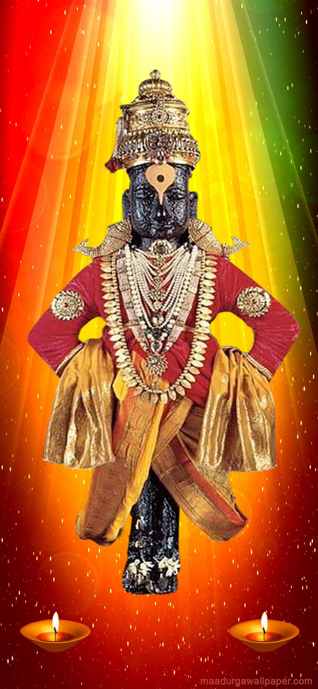 Lord Vithoba - Colorful Background