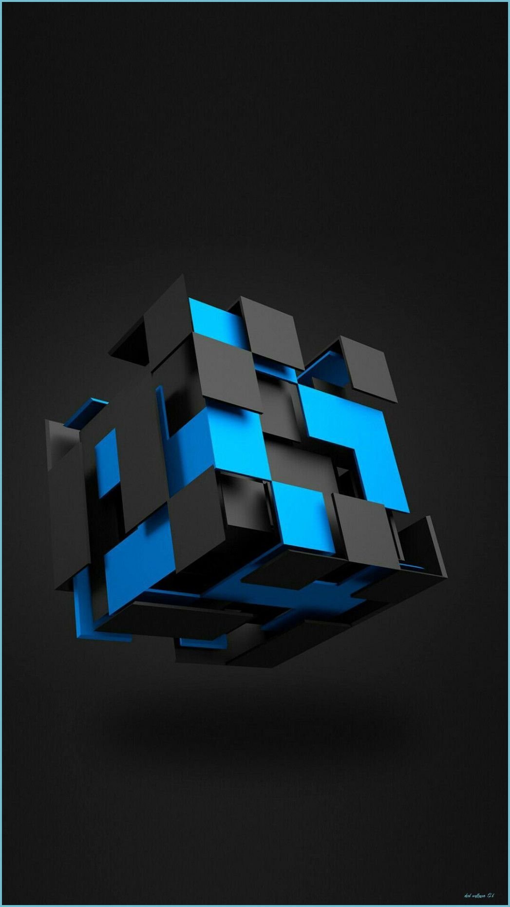 Black And Blue Cube