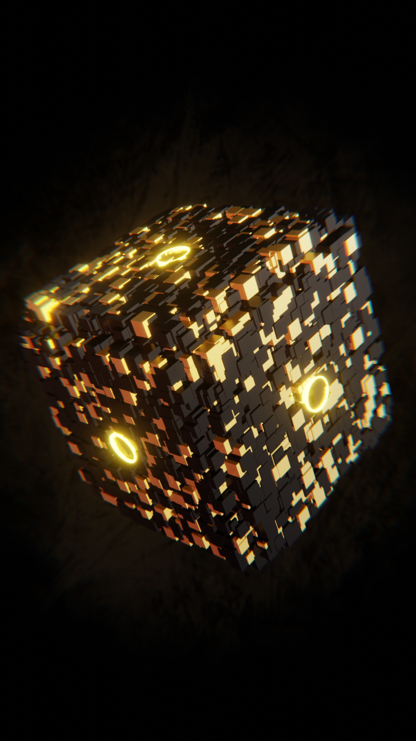Golden Glow Cube