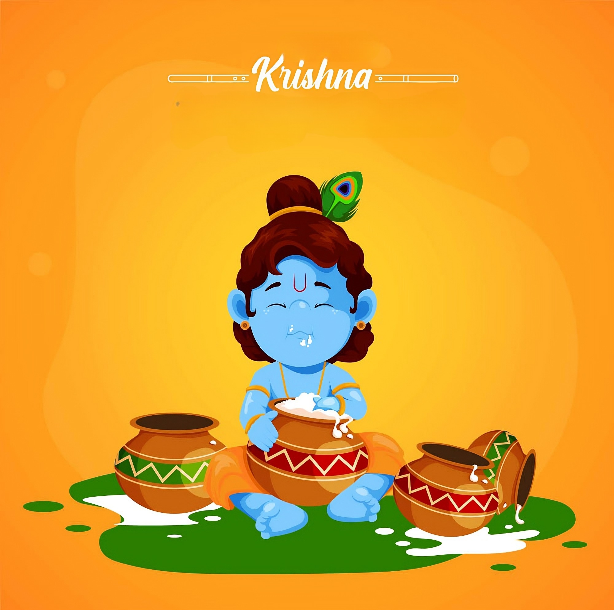 Cute Krishna - makhan chor