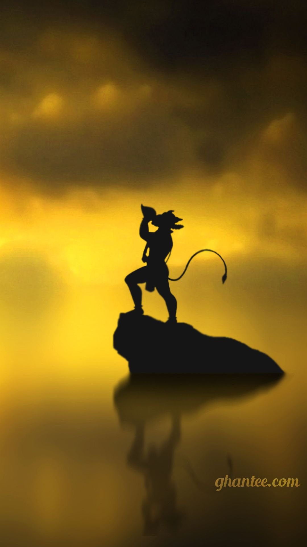 Lord Hanuman - Blowing Shank | Shadow Effect