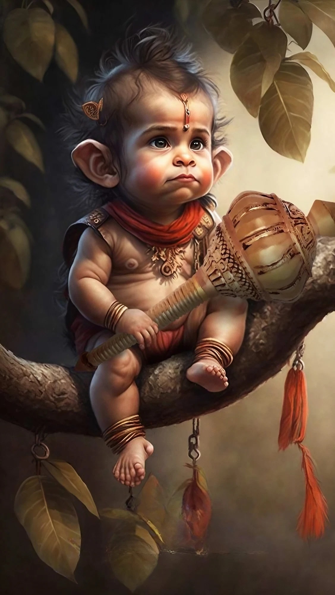 Hindu God 4k - Animated Baby Lord Hanuman