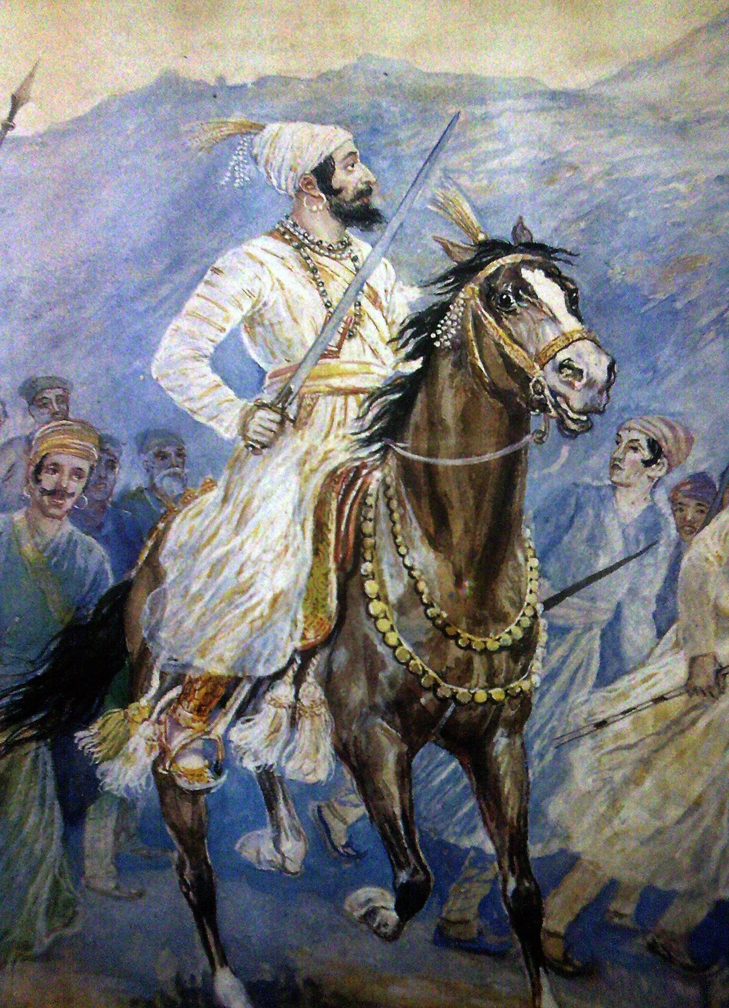 Shivaji Maharaj Photo - Oil Painting