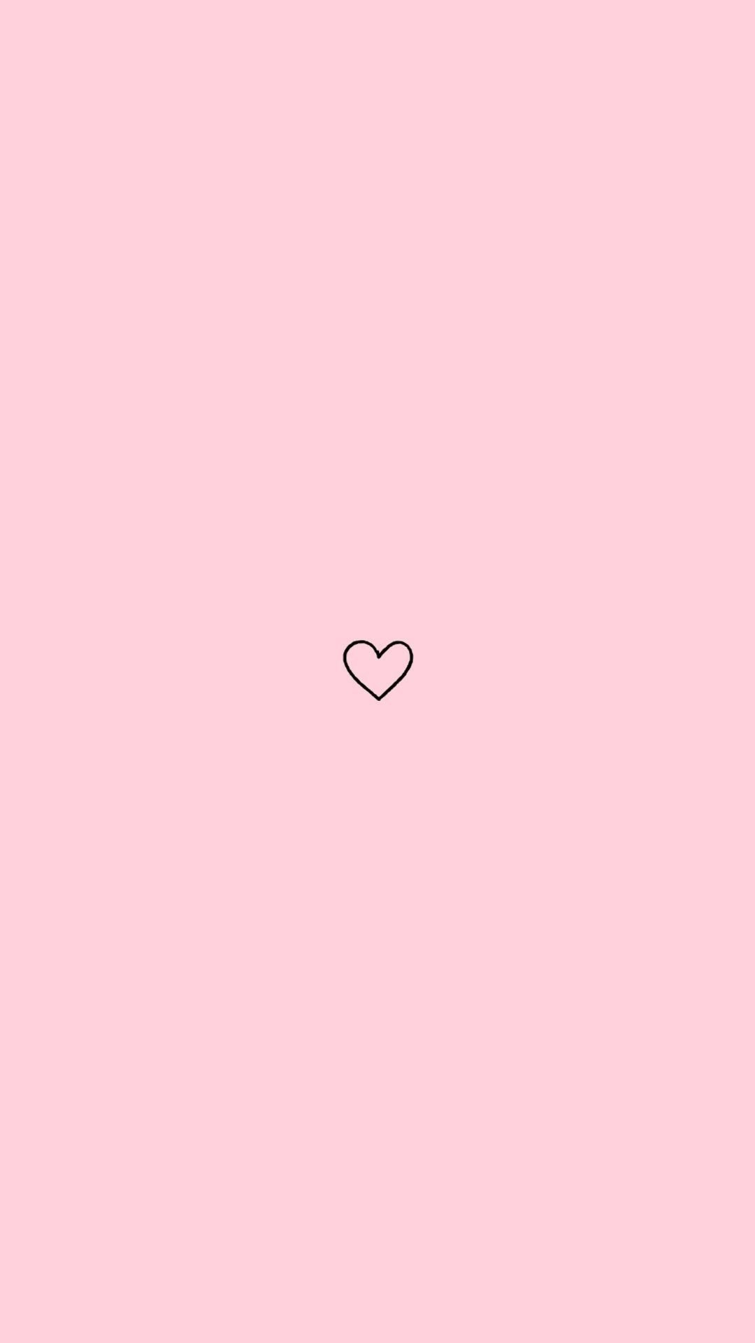 Small Heart With Pink Background