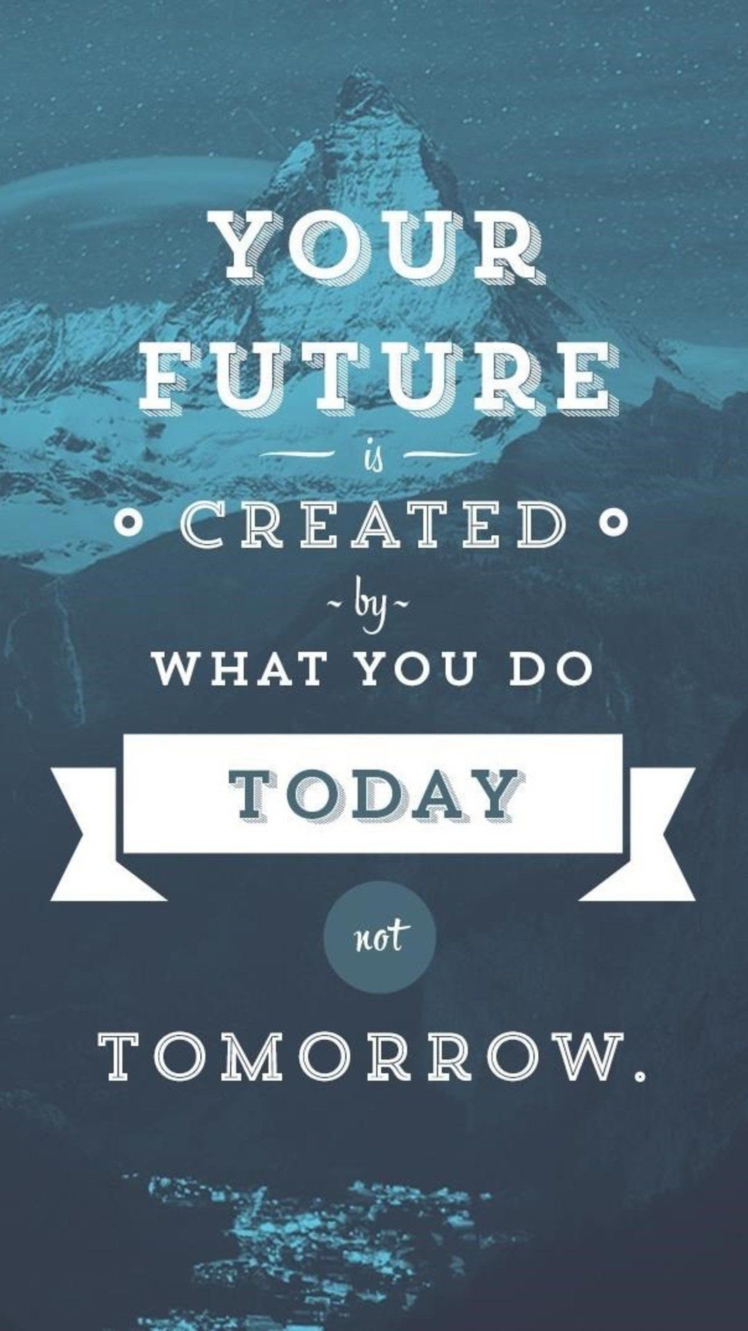 Your Future Is Created Today Not Tomorrow - Motivational