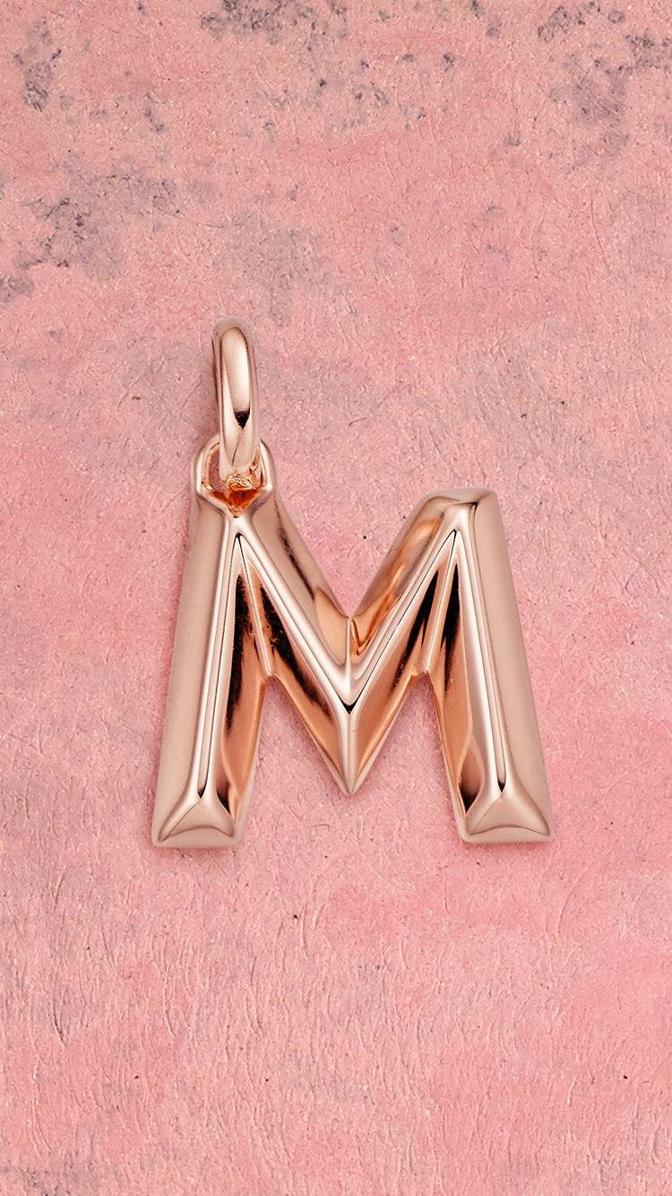 Gold Plated Letter M