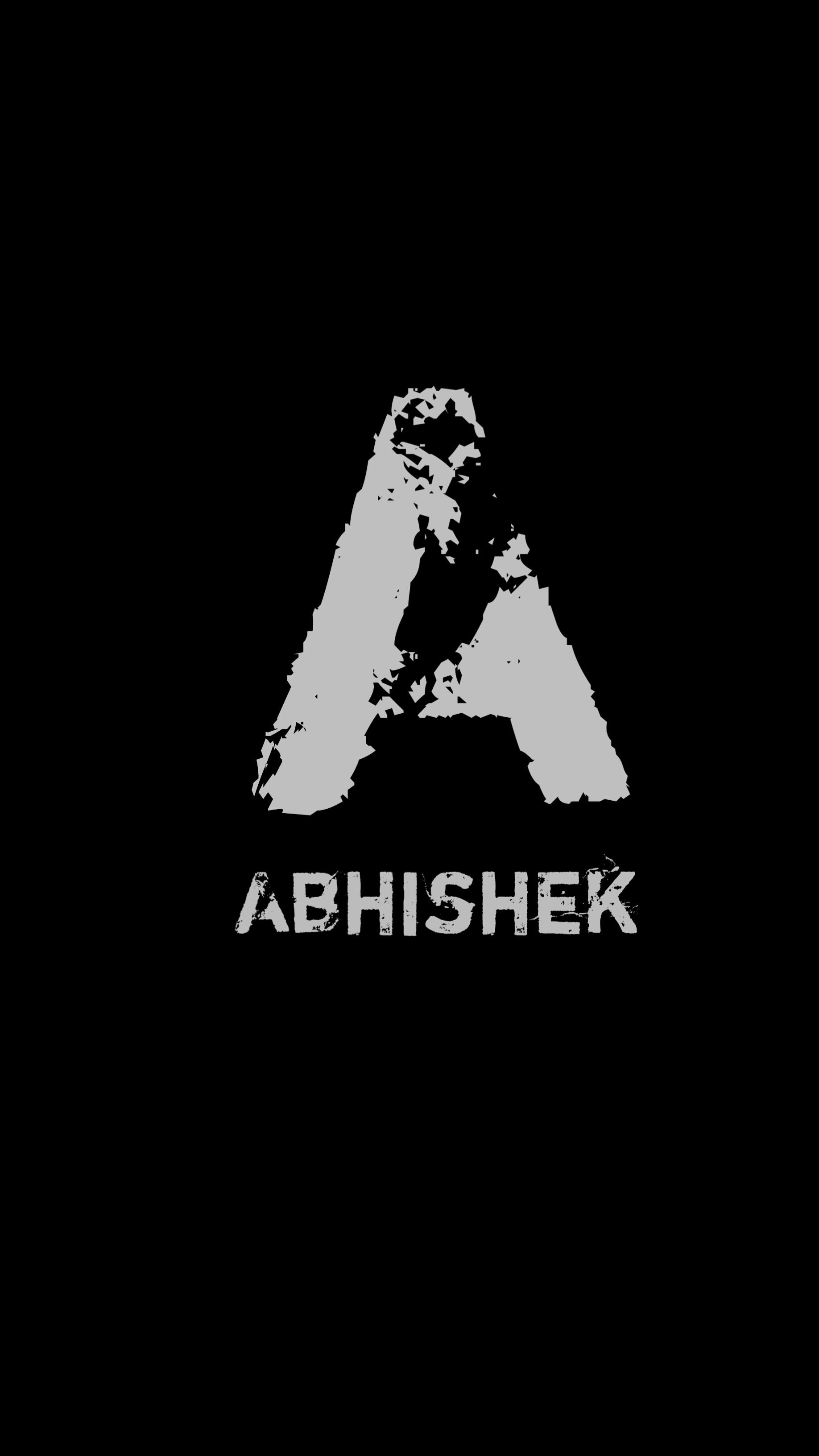 Abhishek Name - grey abhishek