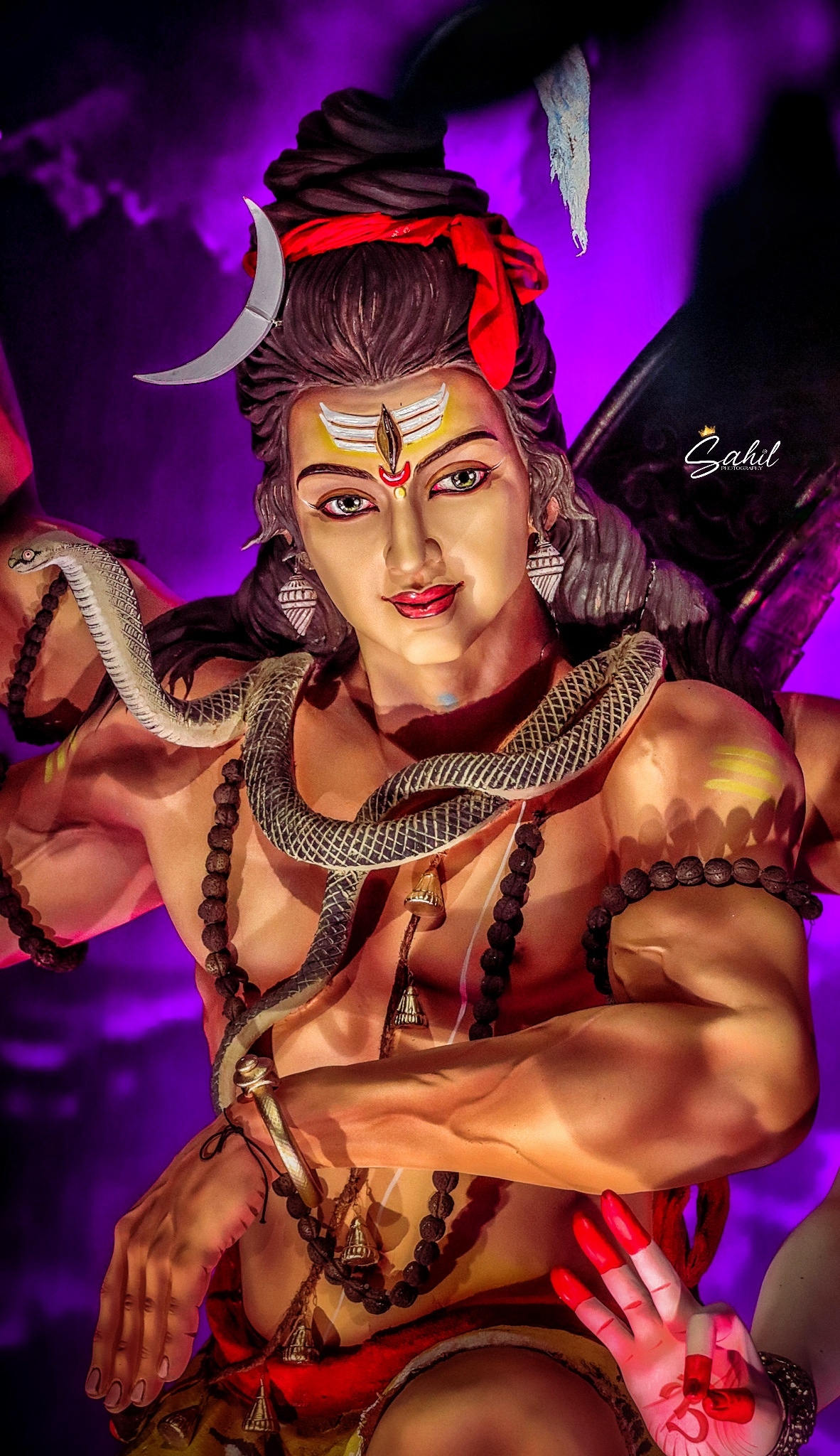 Lord Shiva Hd - Purple Background