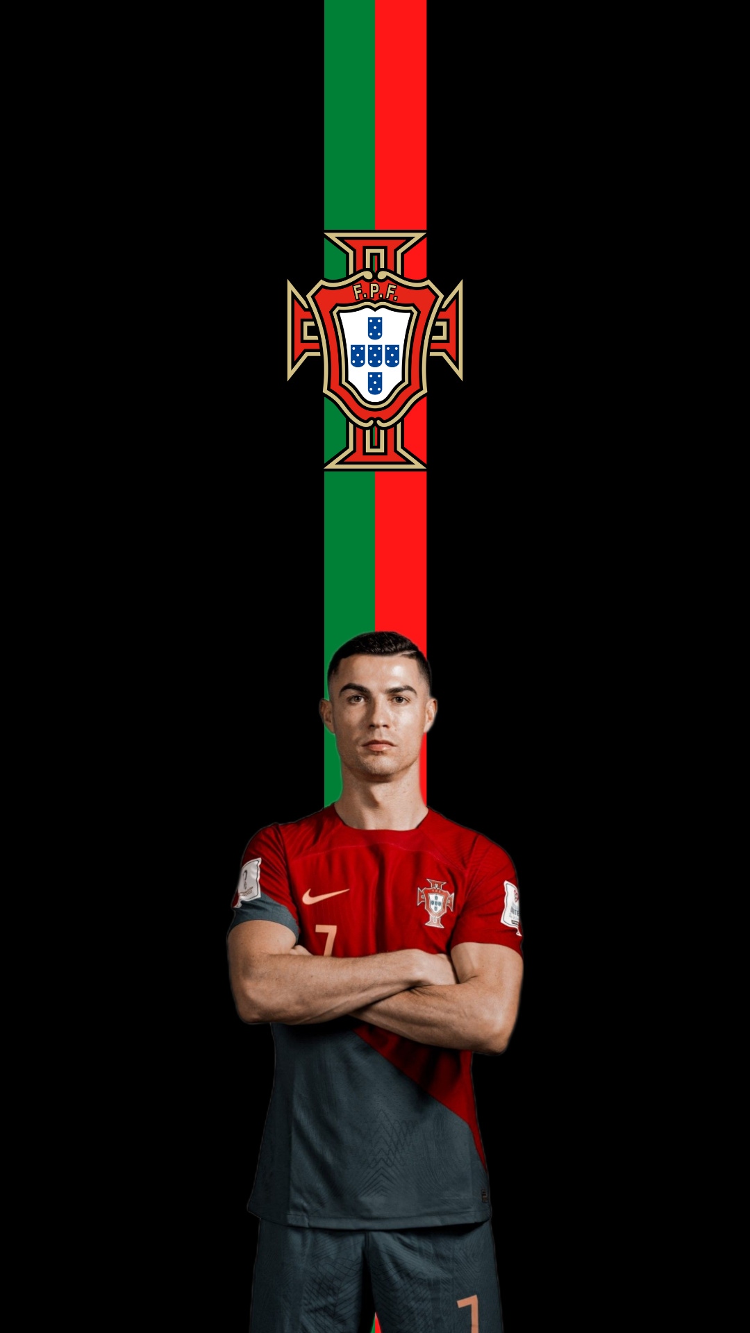 Ronaldo Photos - Portugal Logo Background