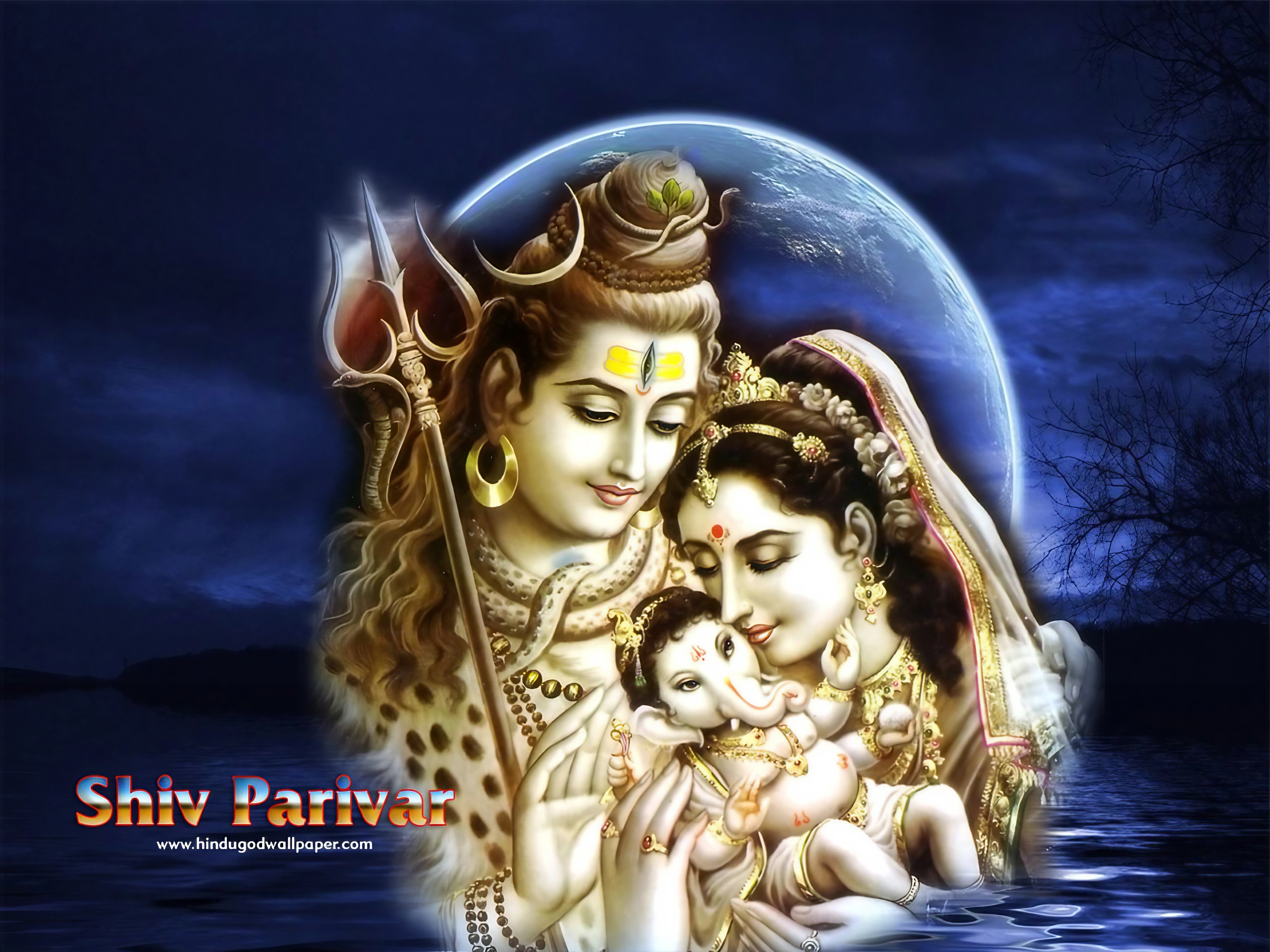Shiv Parvati Ganesh - shiv parivar