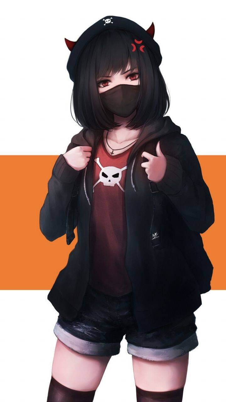 Anime Girl with mask