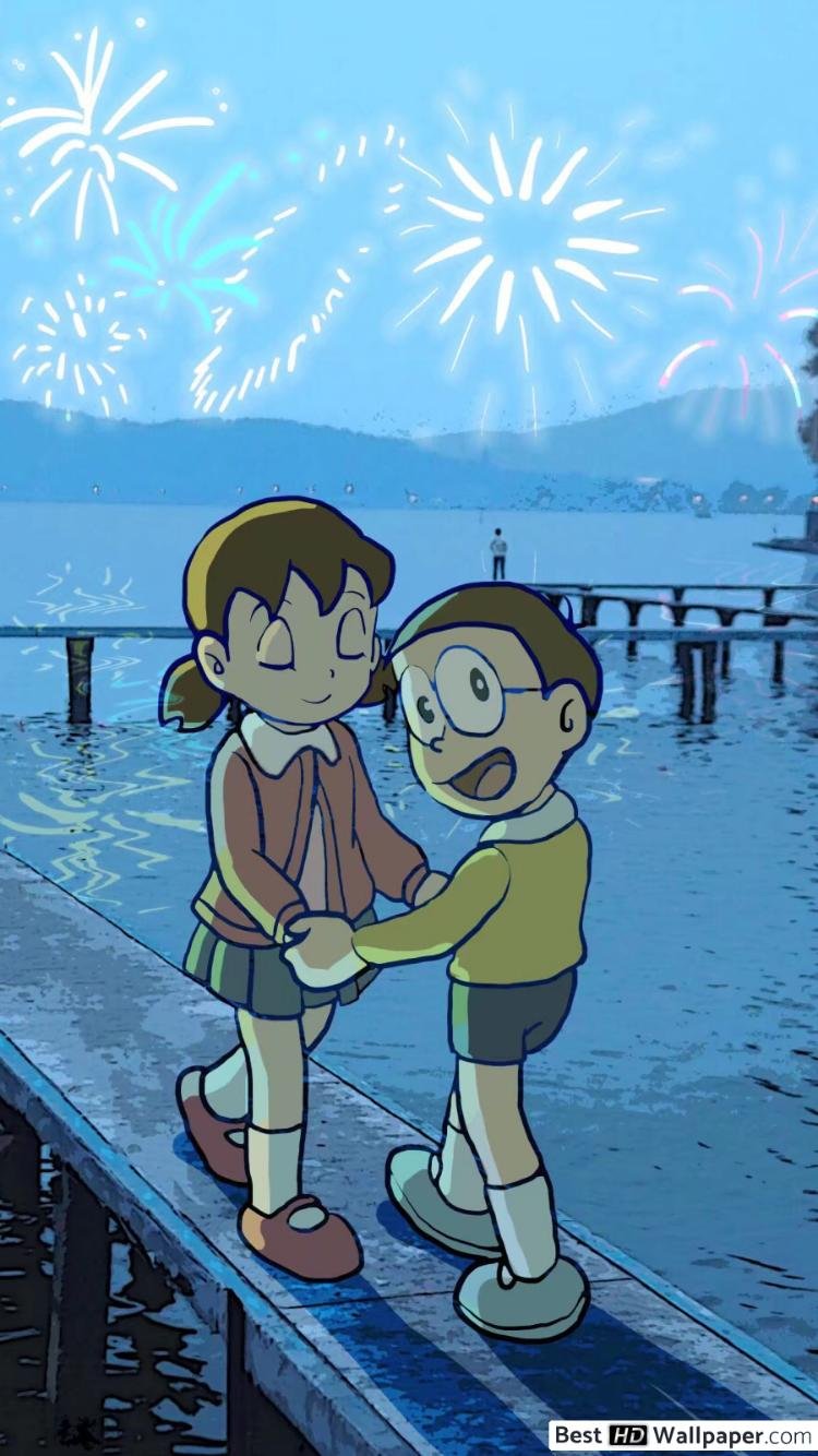 Animated Shizuka And Nobita