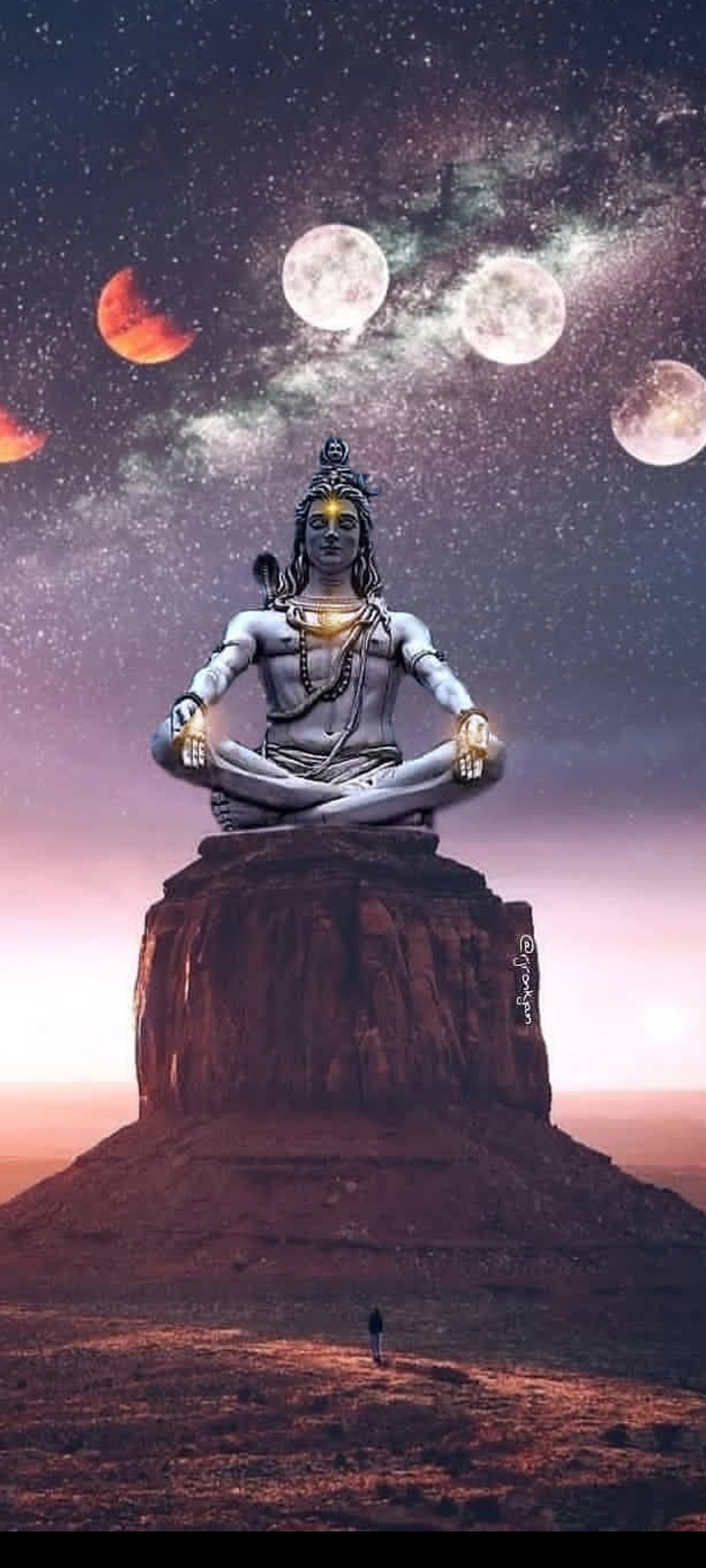 Mahadev 3d Different Phases Of Sun And Moon