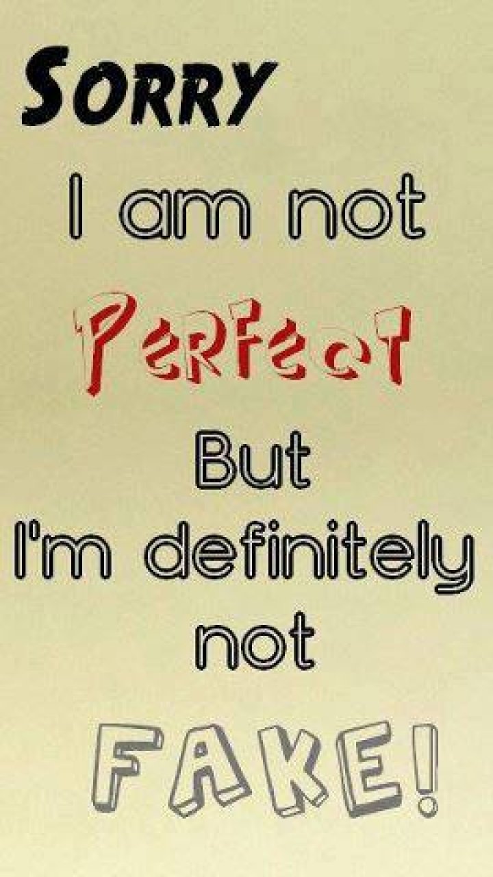 I am not perfect