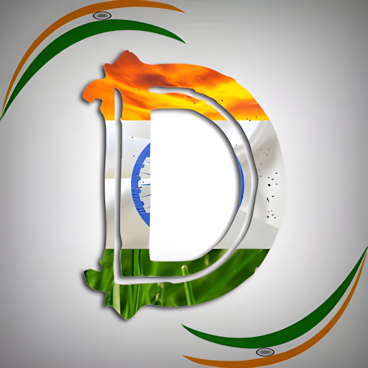 D Name Ka Tiranga - Indian Flag Background