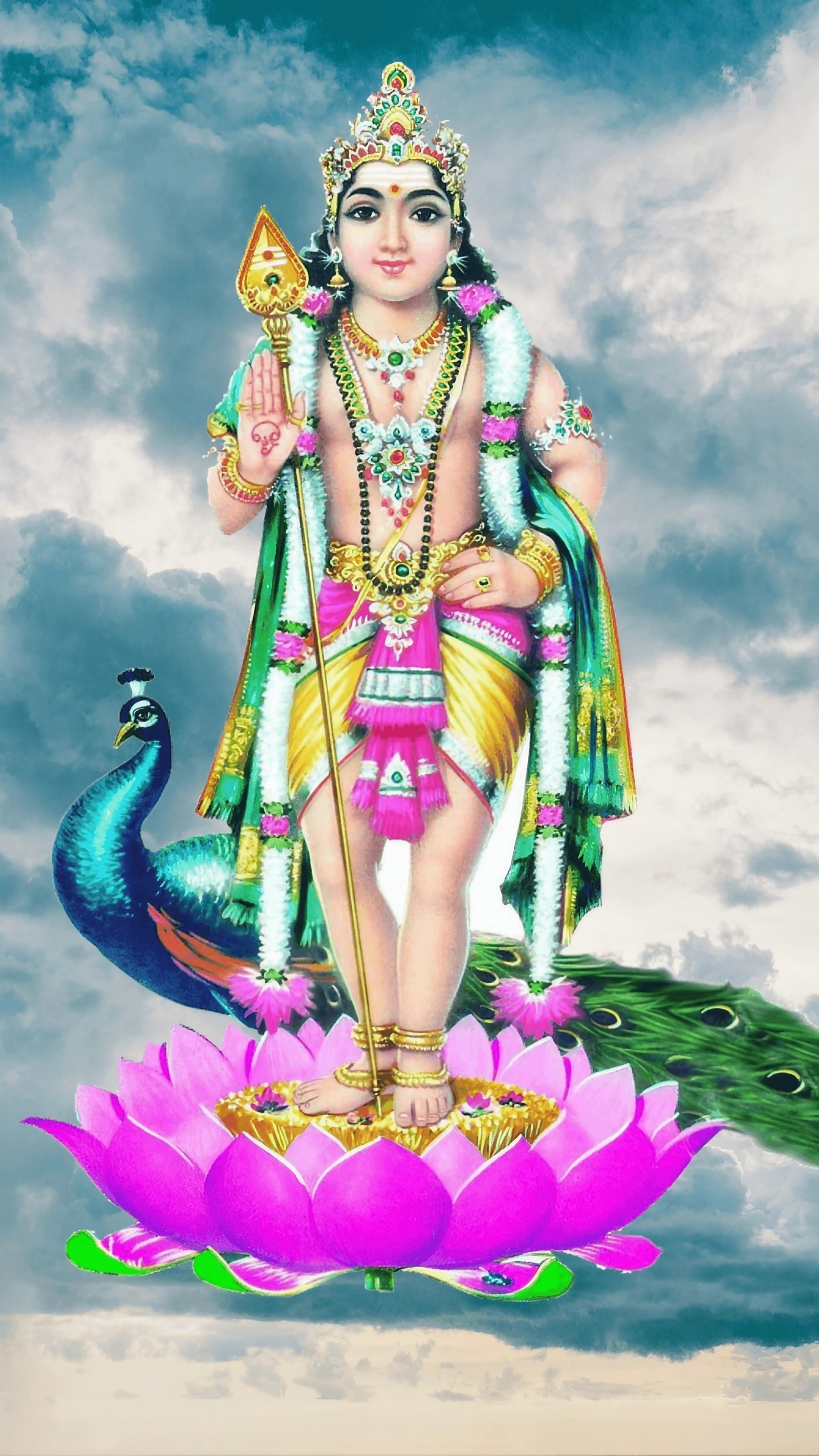 Murugan Stills - Lord Murugan Standing On Lotus