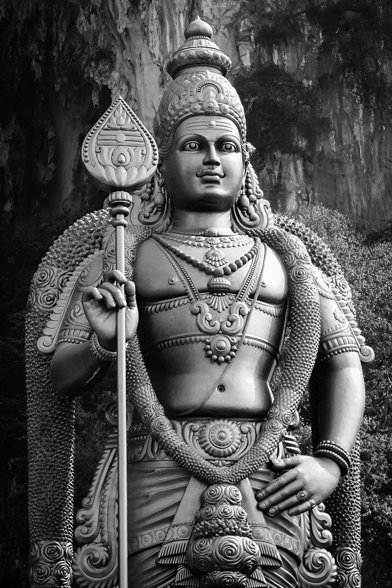 Murugan Stills - Statue In Black And White