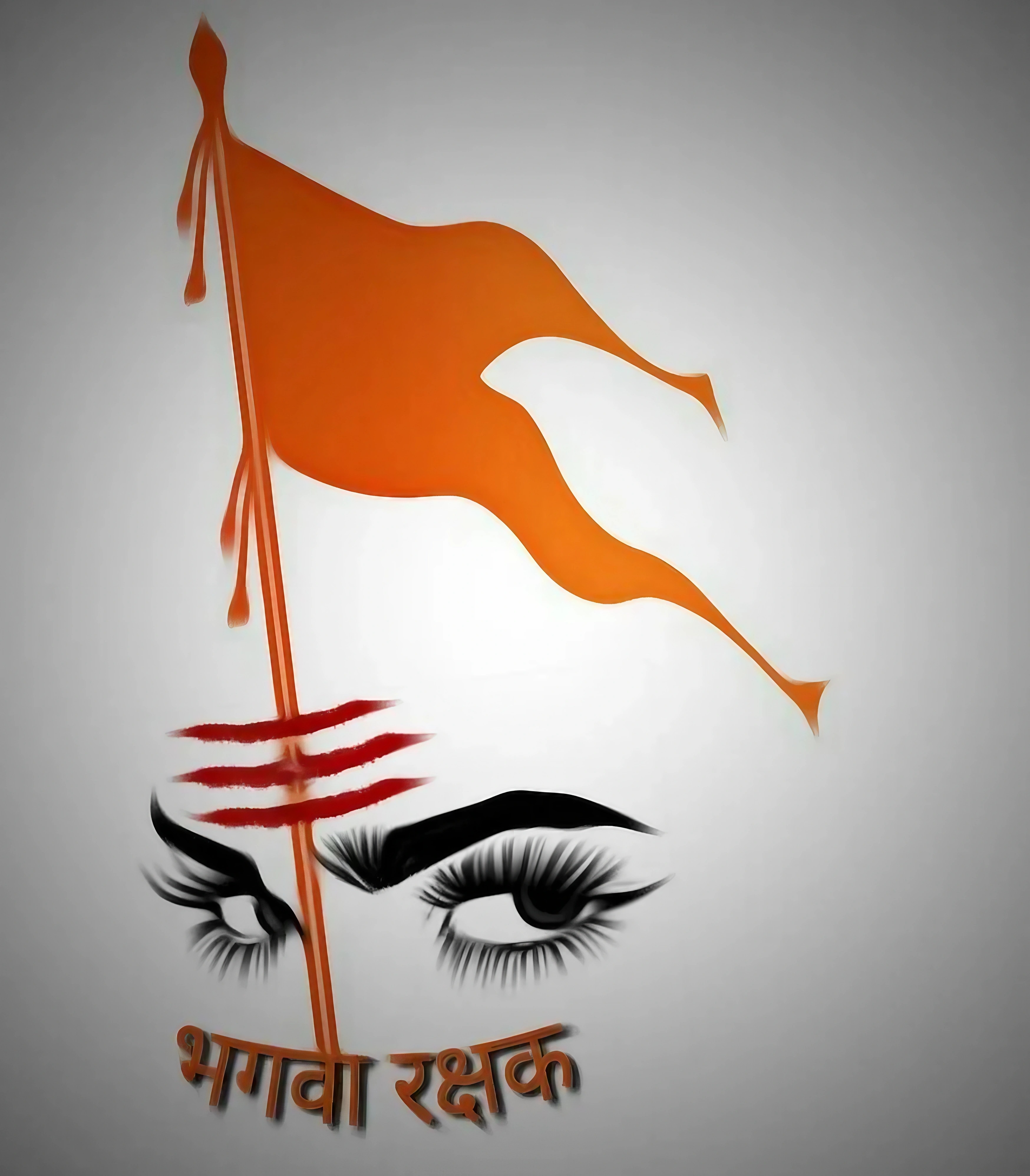 Bhagwa Flag - Angry Eyes