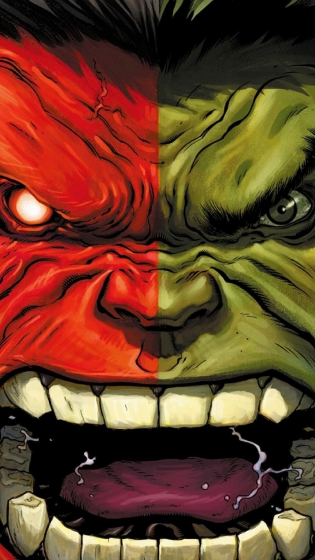 Hulk And Rulk Half Face