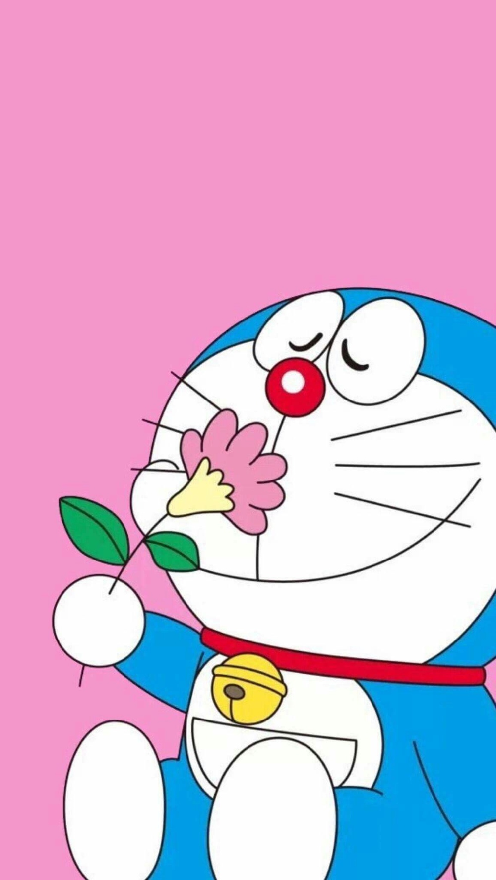 Cute Doraemon - Pink Background