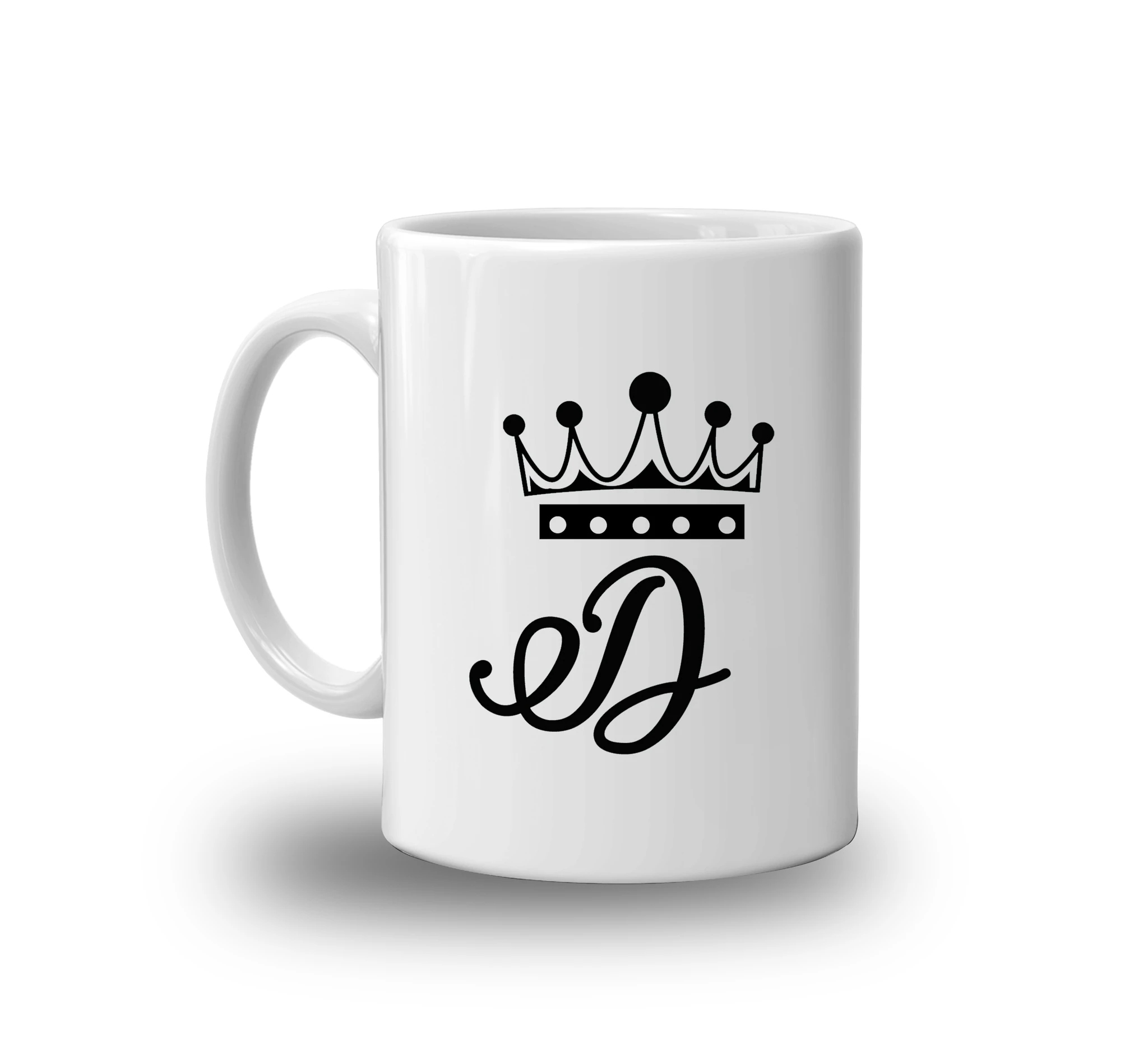 D Name Ka - Crown - Name Mug