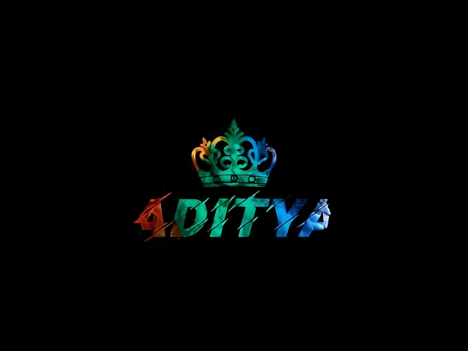 A To Z Name - Aditya - Colorful Crown