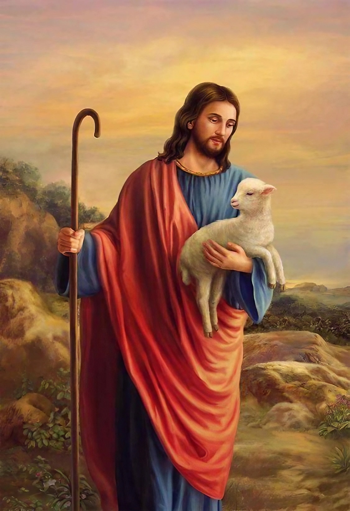 Yeshu Masih - Jesus Carrying Sheep