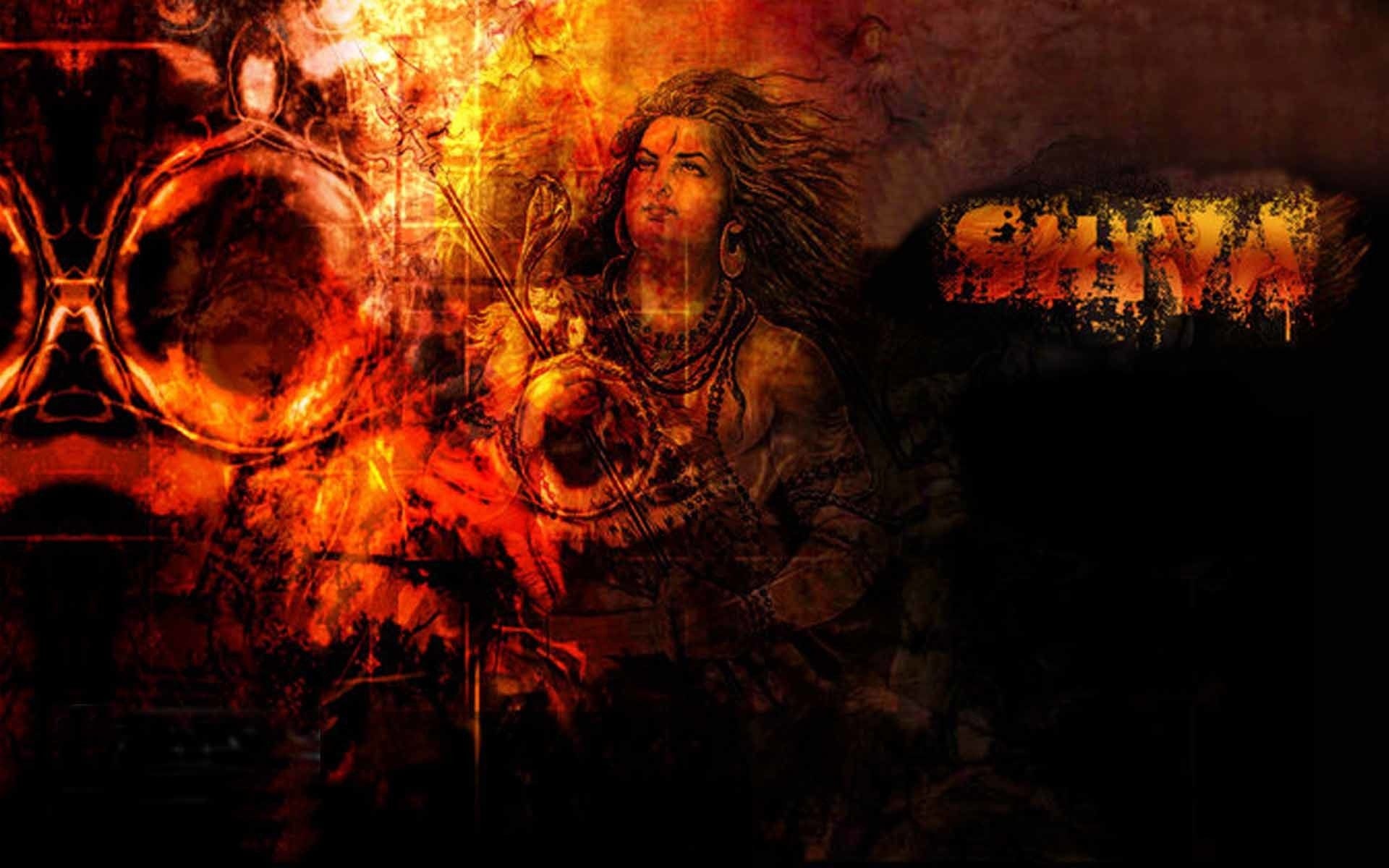 Lord Shiva 4k - Yellow Effect