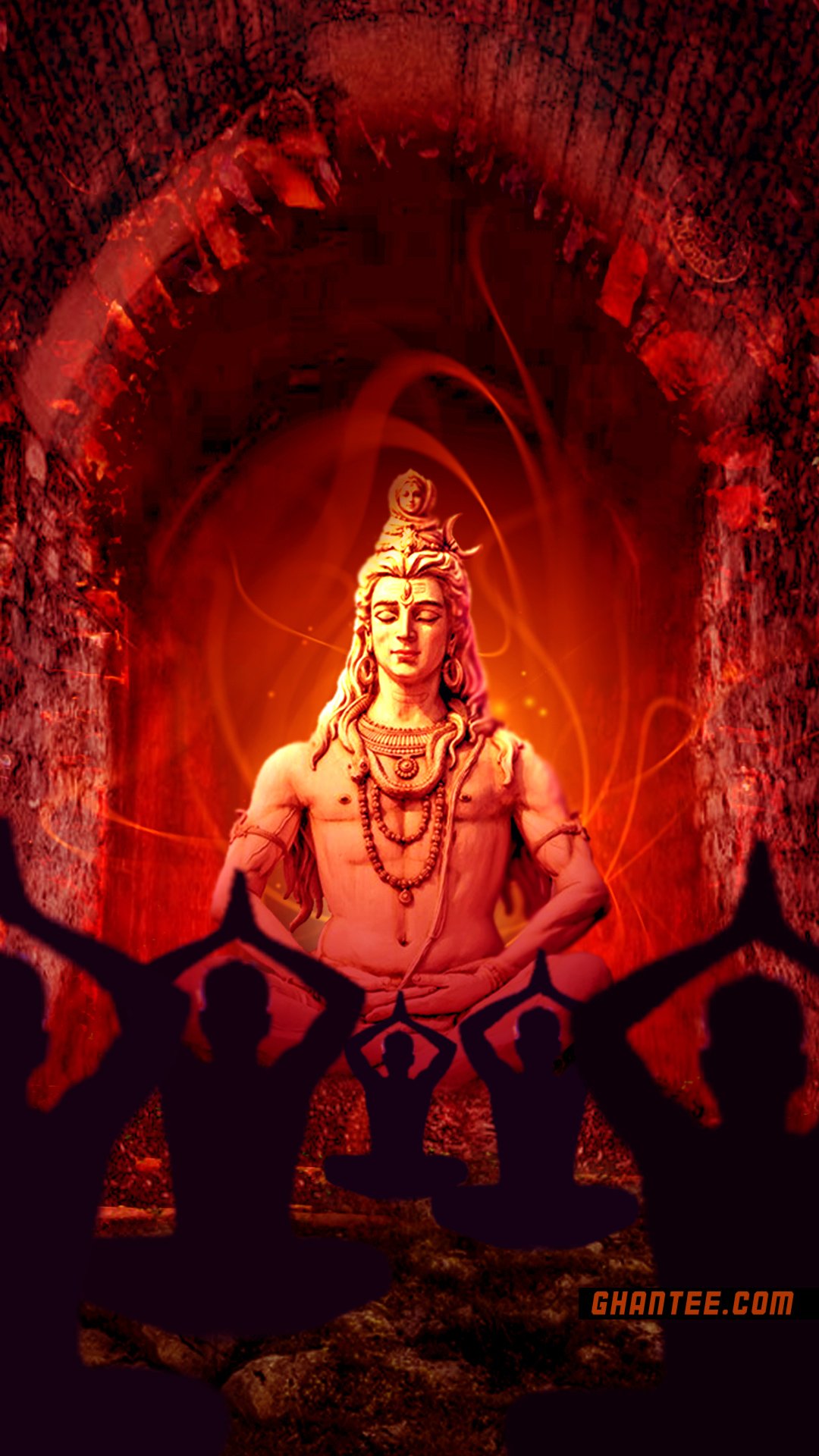 Lord Shiva - Red Effect