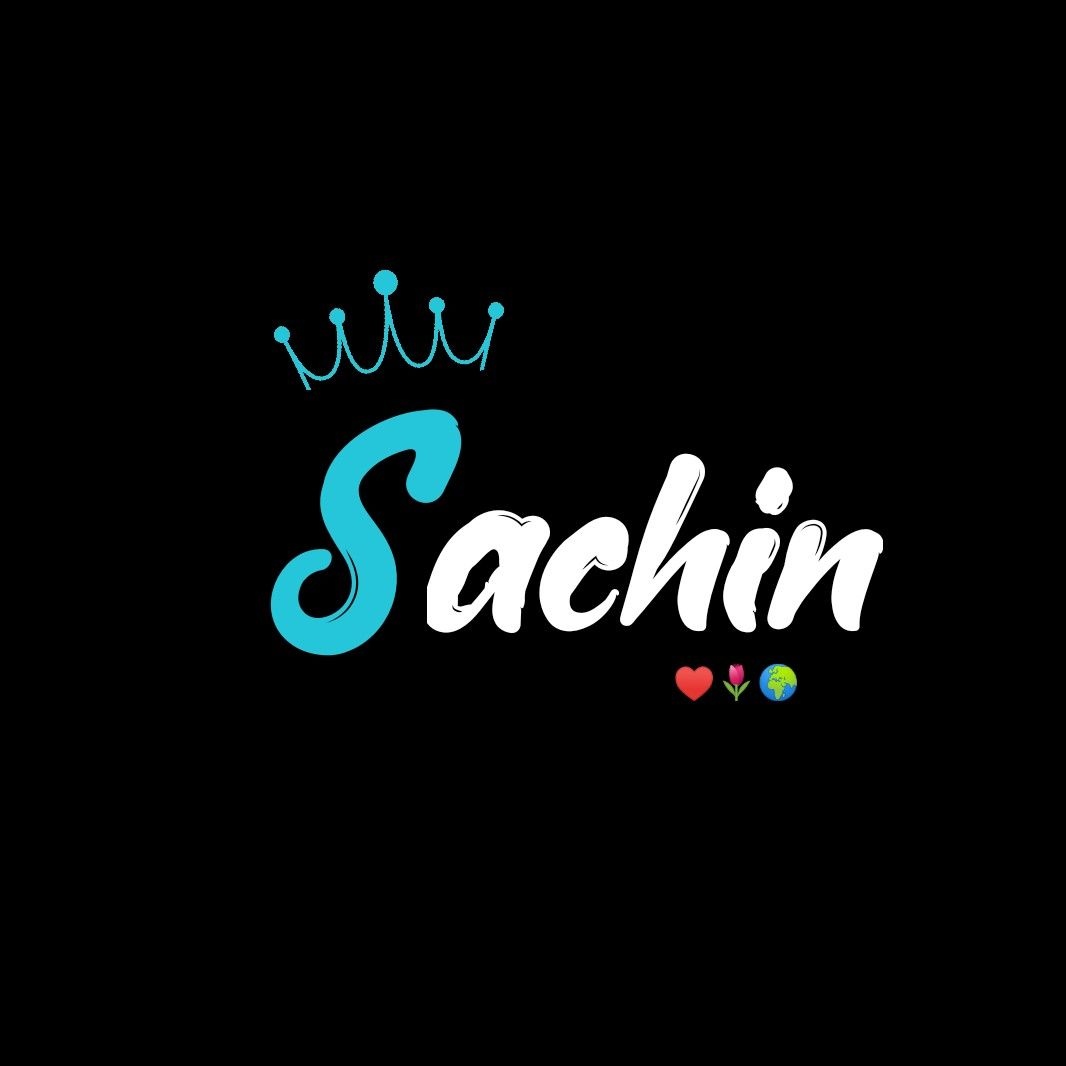 Sachin Name - Blue Crown