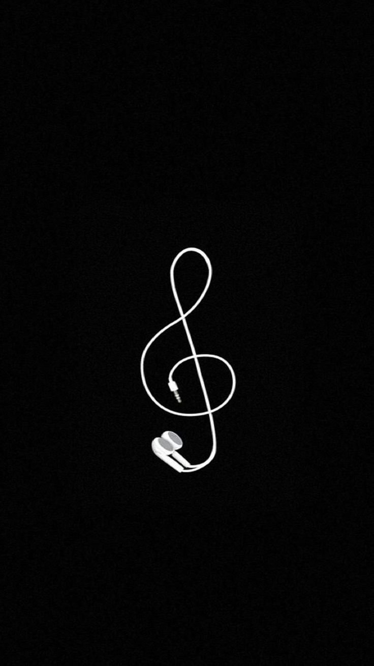 Music Symbol - Black Background