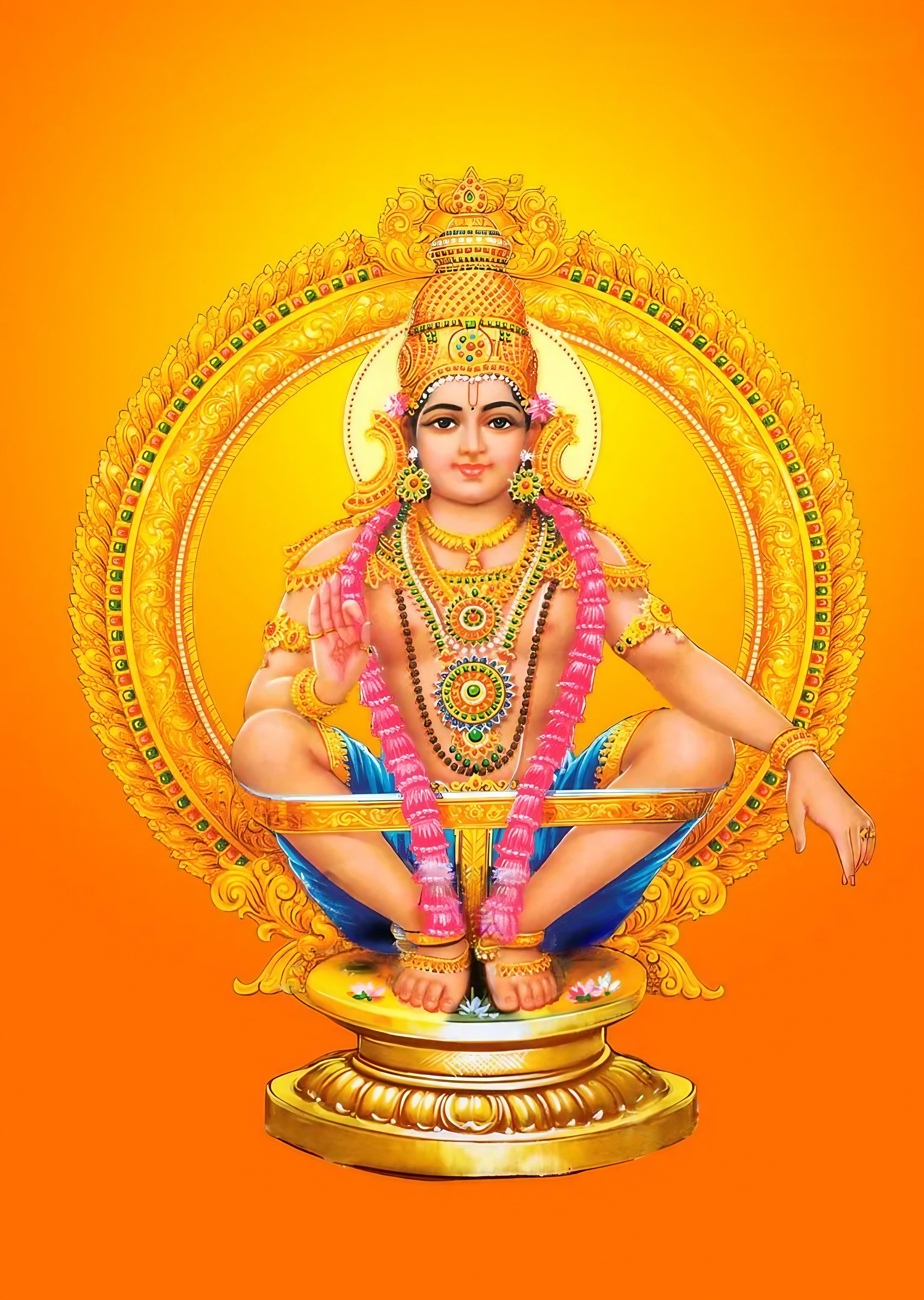 Samy Photos Hd - Lord Ayyappa - Yellow Background