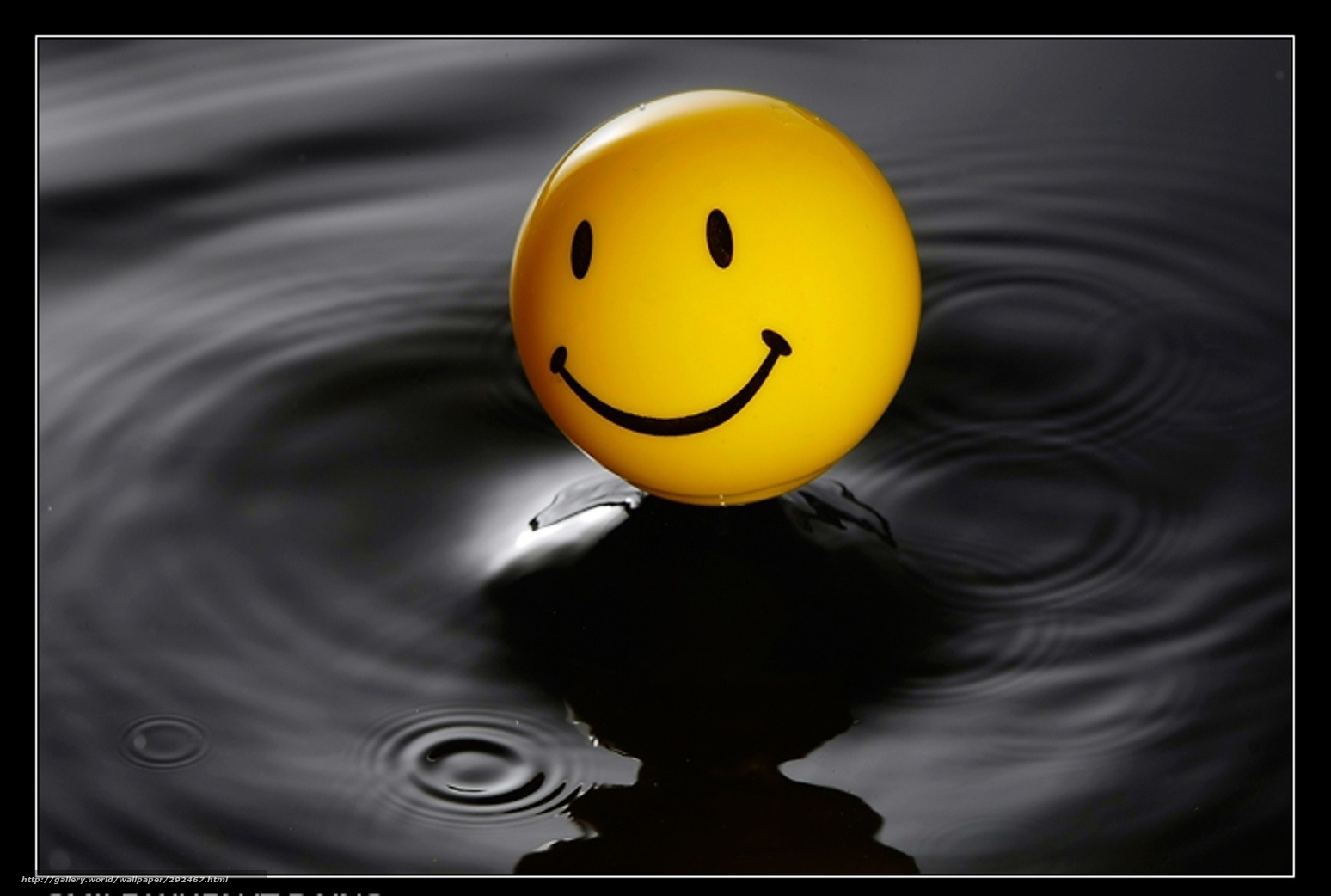 Black Smile - smile emoji black water