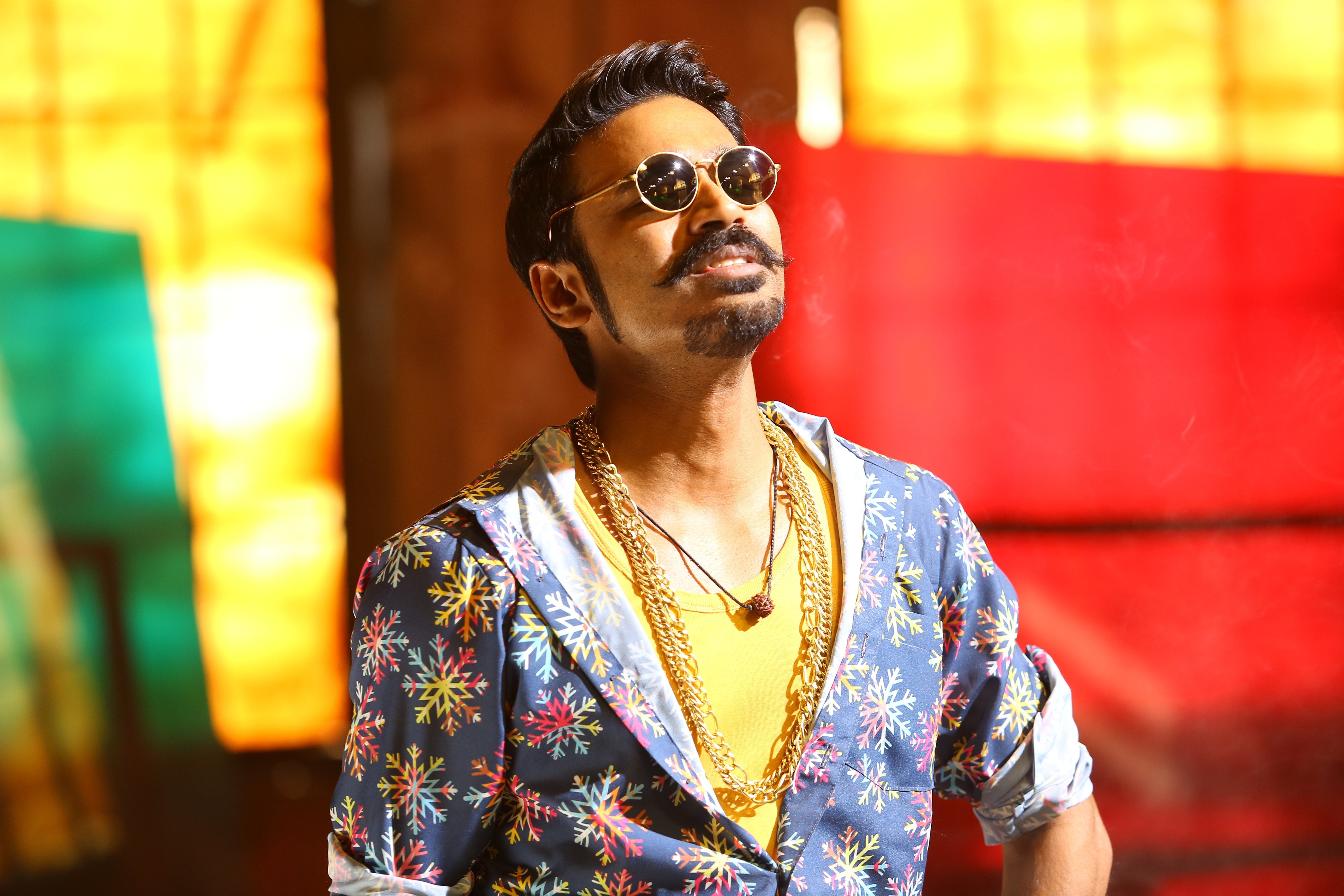 Dhanush Photo With Colorful Background